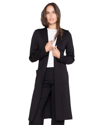 Ponte Knit Smoking Jacket - Black
