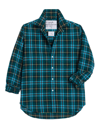 Relaxed Button Up Shirt - Green Plaid