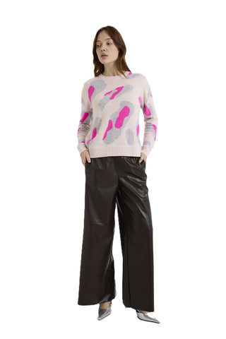 Abstract Leopard Crew - Quartz Pink/Super Grey