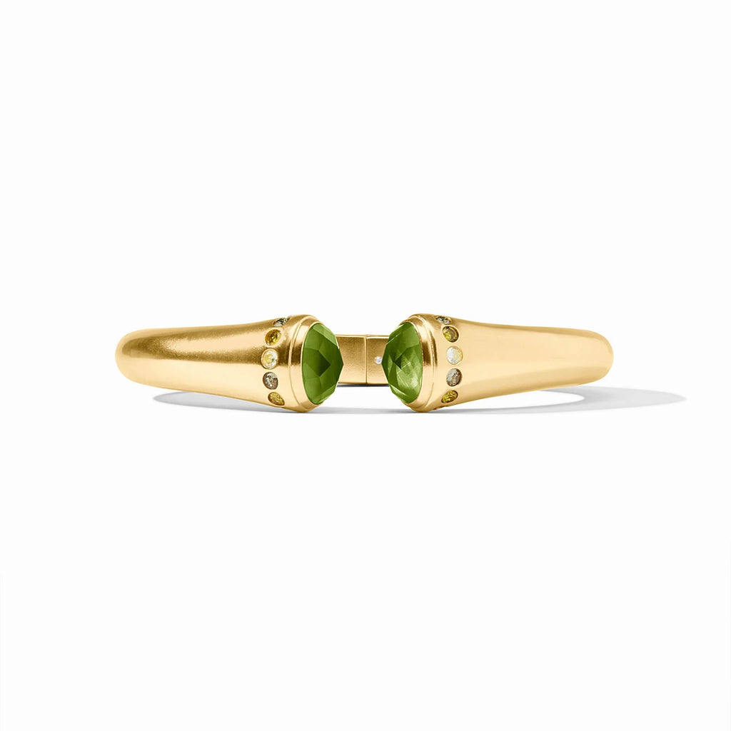 Honey Stud with Iridescent Palmetto Green
