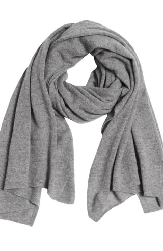 Superfine Cashmere Blend Travel Wrap - Greystone Heather