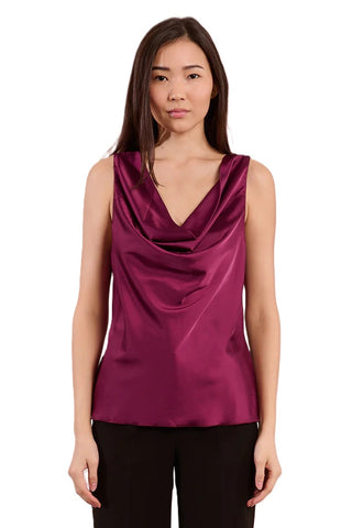 Ladies Woven Top - Dark Pink