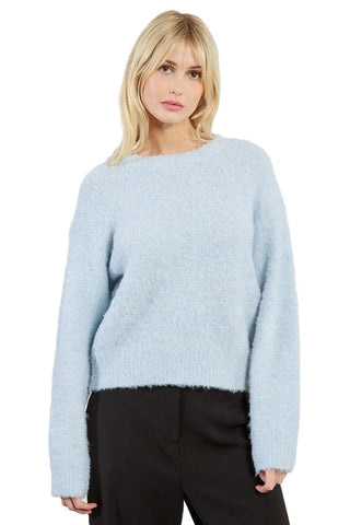 Knitted Sweater - Light Blue