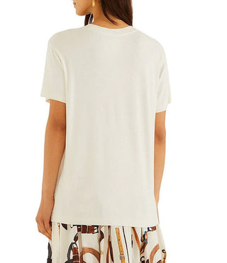 Farm Rio Equestrian Slim T-Shirt - Off-White