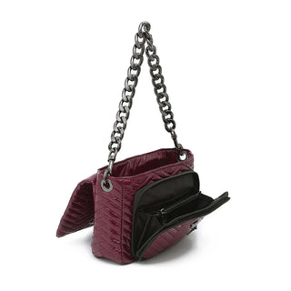 Think Royln The Muse - Moto Quilting Glossy Deep Burgundy