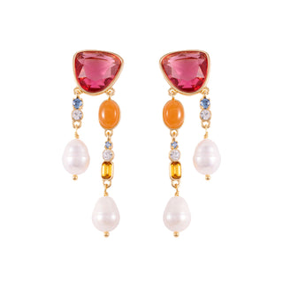 Mignonne Gavigan Luxe Clara Earrings - Pink Multi