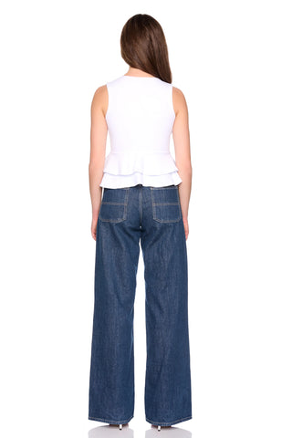 Double Layer V Neck Tank - Sugar