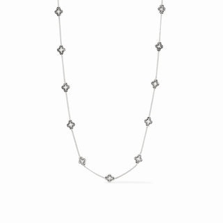 Florentine Demi Delicate Station Necklace - Silver