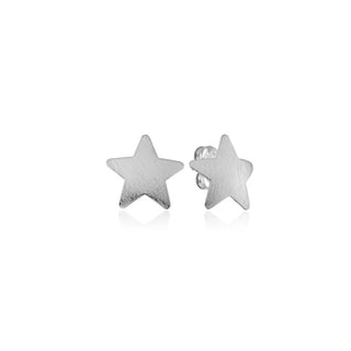 Lana Star Studs - Brushed Silver