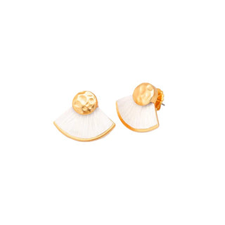 Fan Stud Earring - Bianca