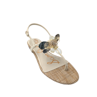 Eden Thong Sandal -  Modern Ivory Faux Leather