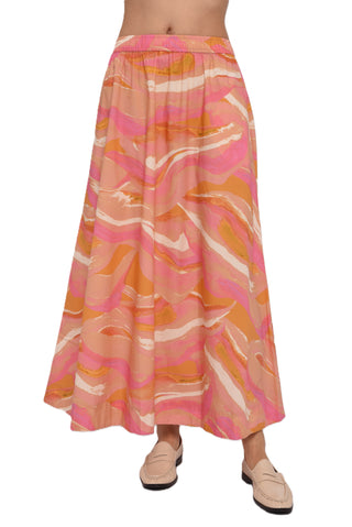 Love the Label - Porto Maxi Skirt - Pink Reverie Print