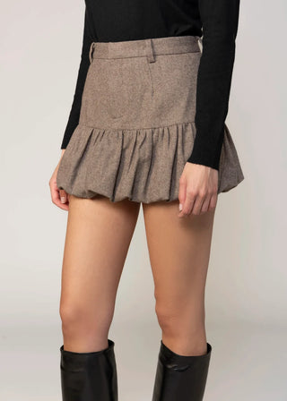 Elodie Béatrice Mini Skirt - Brown