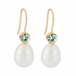 Ellie Pearl Drop Earring - Mint