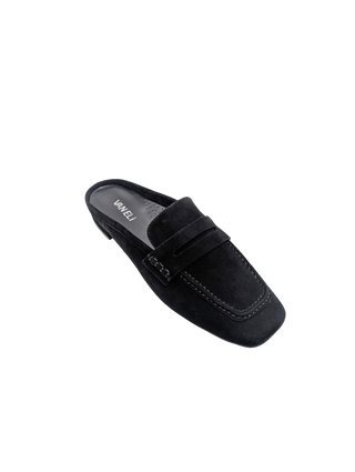 Skarlet Flat - Black Suede