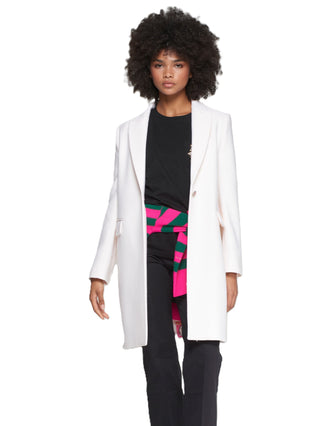 Long Coat - Ivory/Pink
