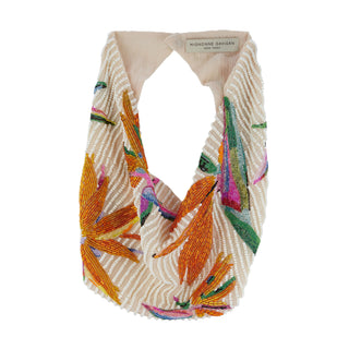 Mignonne Gavigan Birds of Paradise Scarf Necklce - White/Orange