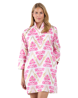 Helen Dress - Gilded Flora White/Gold