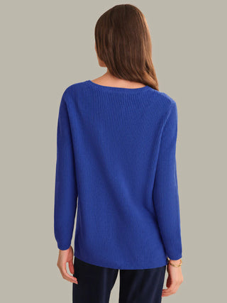 525 America Emma Crewneck Sweater - Blue Lolite