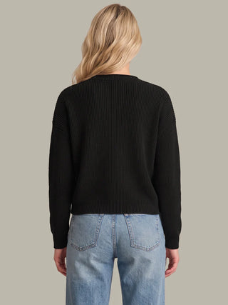 525 America Daphne Cropped Pullover - Black