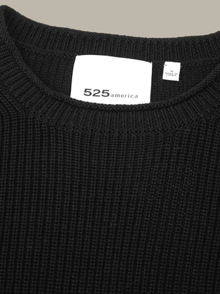 525 America Daphne Cropped Pullover - Black