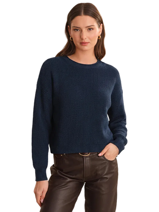 525 America Daphne Cropped Pullover - Dark Blue