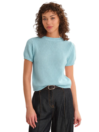 525 America Banks Rolled Edge Sweater Tee - Winter Sky