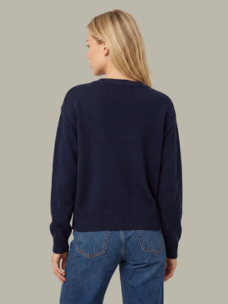 525 America Dog With Bandana Sweater - Dark Blue Combo