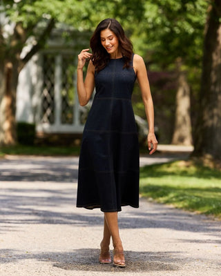 Jude Connally Blake Dress - Navy Saddle