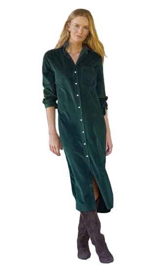 Frank & Eileen Maxi Shirtdress - Peacock