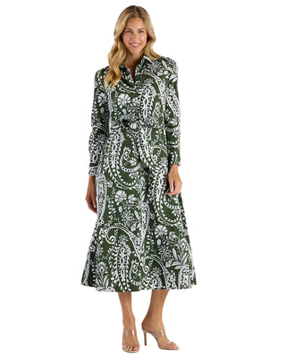 Jude Connally Kitty Stretch Poplin Dress - Wild Paisley/Navy Loden