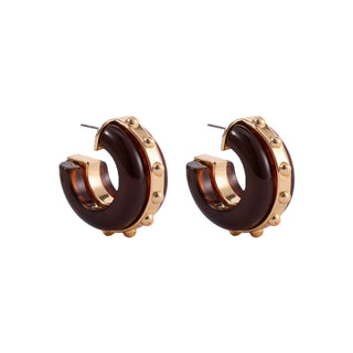 Cailynn Hoops - Brown