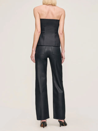 Karmine Refined Wide Leg: High Rise 31' - Black Coated