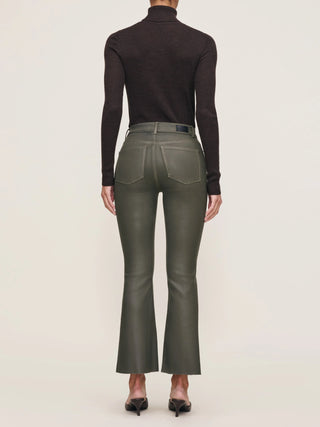 Bridget Boot: High Rise Instasculpt Crop - Moss Coated