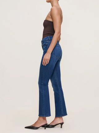 DL 1961 Bridget Boot: High Rise Instasculpt Crop - Raindrop