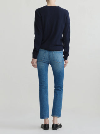 DL 1961 Mara Straight: Mid Rise Instasculpt Ankle - Crisp Air