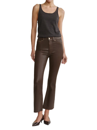 DL 1961 Bridget Boot: High Rise Instasculpt Crop - Brownstone Coated
