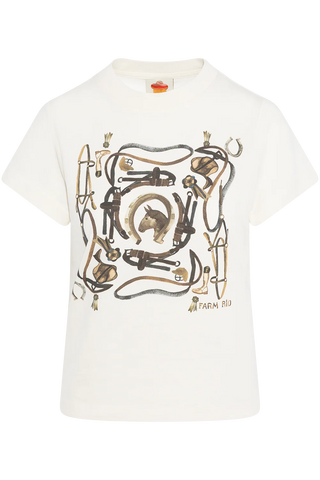 Farm Rio Equestrian Slim T-Shirt - Off-White