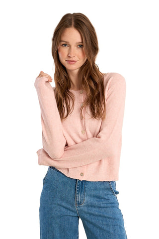 Ladies Knitted Cardigan - Pink