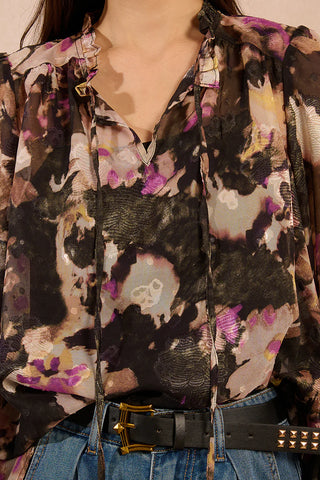 Ladies Woven Blouse - Black Clotilde