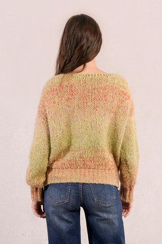 Ladies Knitted Sweater - Lime Green