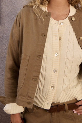 Molly Bracken - Ladies Woven Jacket - Khaki