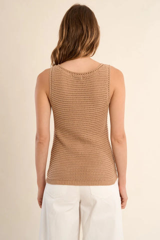 Molly Bracken - Ladies Knitted Tank Top - Beige