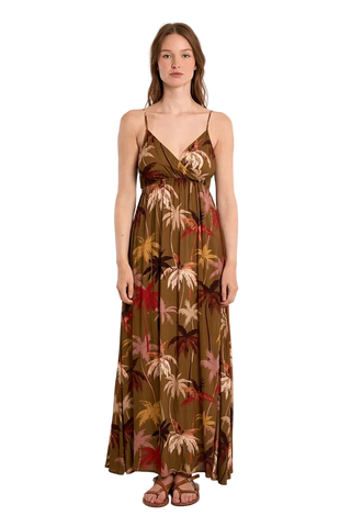 Ladies Woven Dress - Khaki Moana