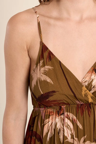 Ladies Woven Dress - Khaki Moana