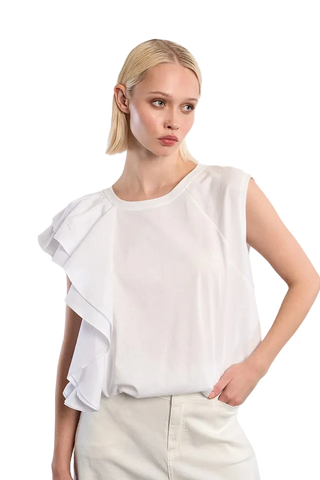 Molly Bracken Young Ladies Knitted Tee - White