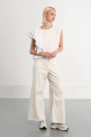 Molly Bracken Young Ladies Knitted Tee - White