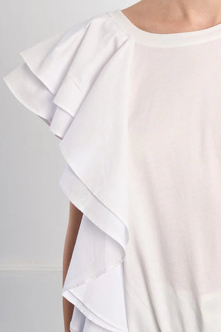 Molly Bracken Young Ladies Knitted Tee - White