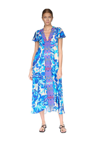 Flutter Sleeve Eva Dress - Liatris