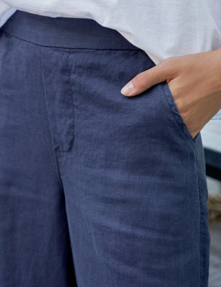 Frank &amp; Eileen Pull On Crop Wide Leg - Navy&nbsp;
